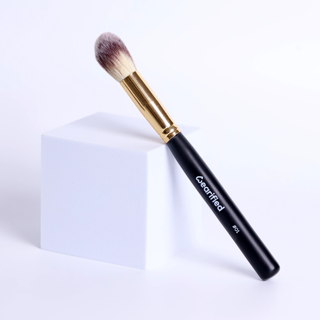 Wearified Makeup Brushes | Absolute Essentials  - Set Of 12 for Face & Eyes with Transparent Pouch
